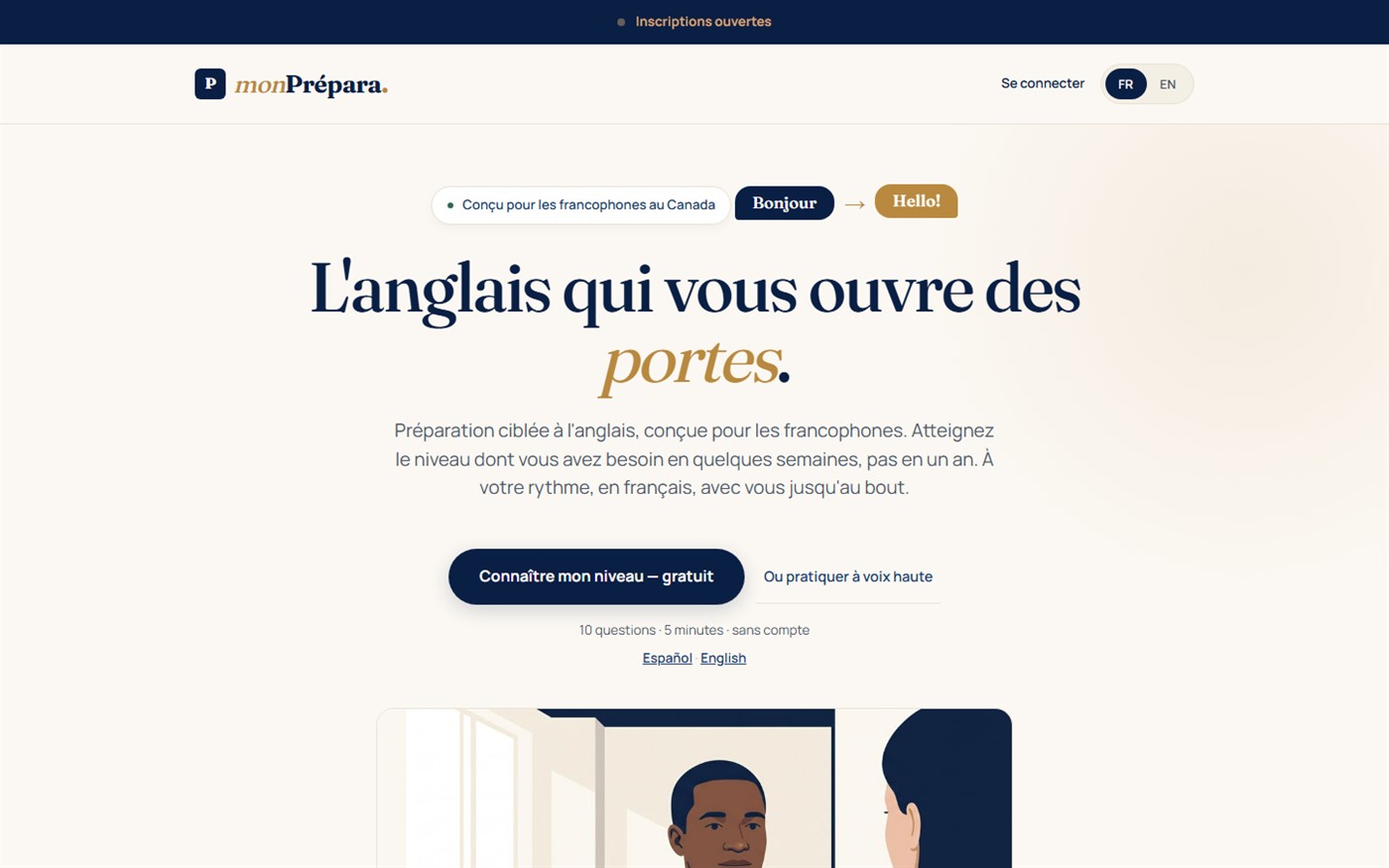 The monPrépara website